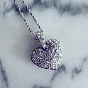 Swarovski crystal heart pendant necklace